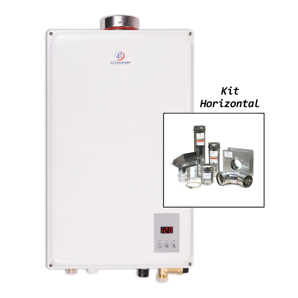 Eccotemp 45HI Indoor 6.8 GPM Natural Gas Tankless Water Heater Horizontal Bundle 45HI-NG-H-B