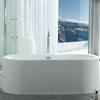 Image of Legion Furniture WE6847 66 Inch White Acrylic Tub, No Faucet