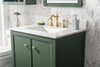 Image of Legion Furniture 30" x 22" x 34" Vogue Green Single Sink Bathroom Vanity WLF2130-VG