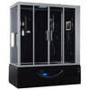 Image of Maya Bath Catania Platinum Black 2-Person Freestanding Steam Shower 302
