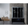 Image of Maya Bath Catania Platinum Black 2-Person Freestanding Steam Shower 302
