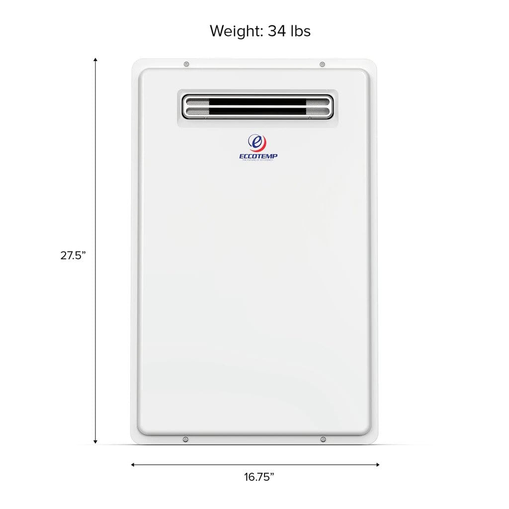 Eccotemp 20H Outdoor 6.0 GPM Natural Gas Tankless Water Heater 20H-NG