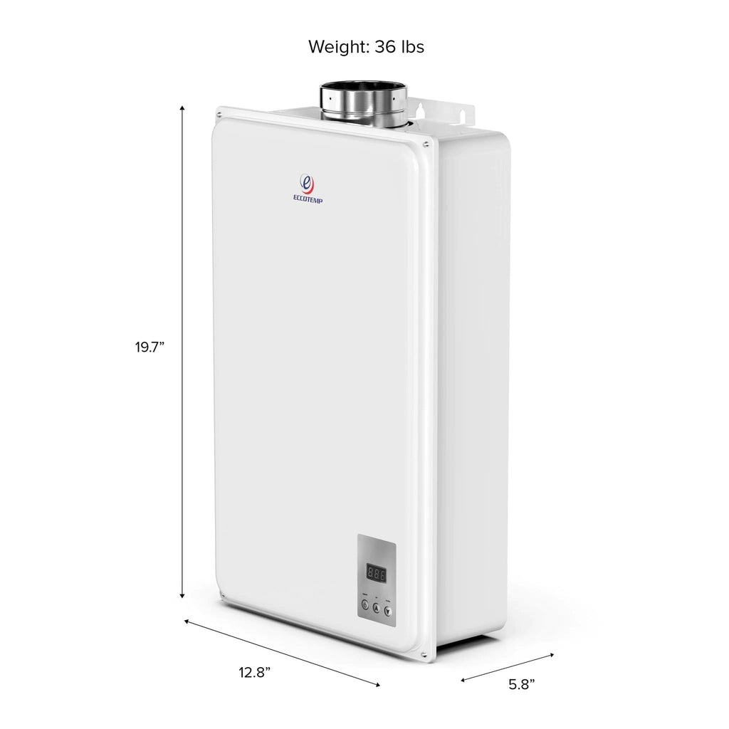 Eccotemp 45HI Indoor 6.8 GPM Liquid Propane Tankless Water Heater Vertical Bundle 45HI-LP-V-B