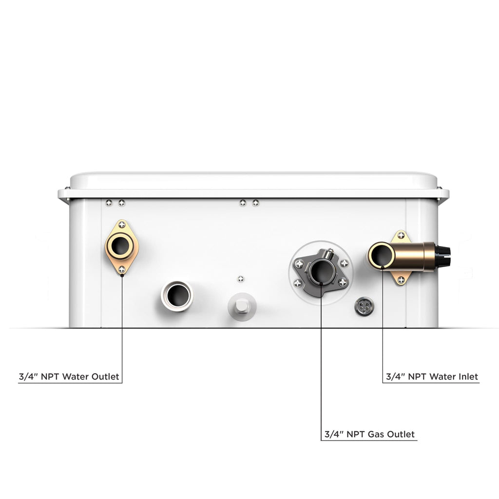 Eccotemp 45HI Indoor 6.8 GPM Natural Gas Tankless Water Heater Horizontal Bundle 45HI-NG-H-B