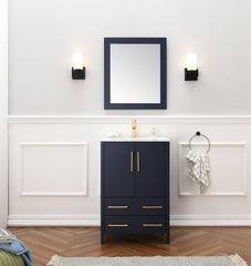 Legion Furniture 24" x 22" x 34.5" Navy Blue Single Sink Bathroom Vanity Without Faucet WS3124-B