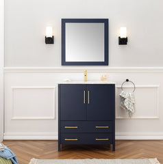 Legion Furniture 29.9" x 22" x 34.1" Blue Single Sink Bathroom Vanity Without Faucet WA7930-B