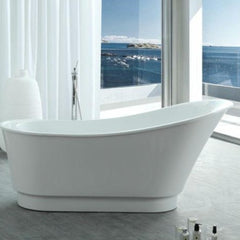 Legion Furniture 67" White Freestanding Slipper Tub - Acrylic - WE6803