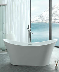 Legion Furniture WE6805 67 Inch White Acrylic Tub, No Faucet