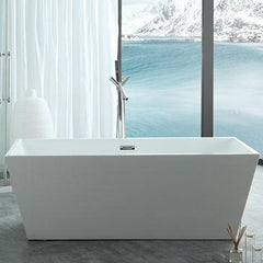 Legion Furniture WE6813 67 Inch White Acrylic Tub, No Faucet