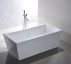 Legion Furniture WE6814 67 Inch White Acrylic Tub, No Faucet
