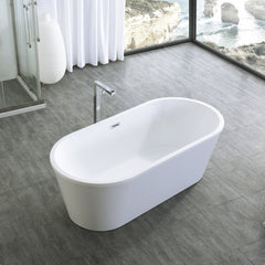 Legion Furniture WE6815-S 67.3 Inch White Acrylic Tub, No Faucet