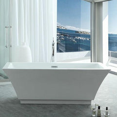 Legion Furniture WE6817 67 Inch White Acrylic Tub, No Faucet