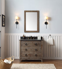 Legion Furniture 36″ x 22.2″ x 38.2″ Wood Single Sink Bathroom Vanity with Marble WH 5136" Top WH8836