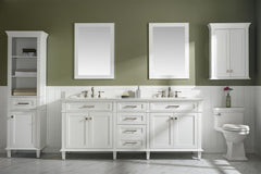 Legion Furniture WLF2260S-W 60 in. White Finish Single Sink Vanity Cabinet with Carrara White Top