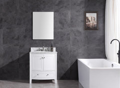 Legion Furniture 30" x 22" x 33.5" White Single Sink Bathroom Vanity WT9309-30-W-PVC