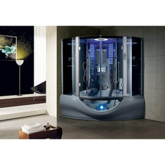 Maya Bath Valencia Grey 2-Person Freestanding Steam Shower 108