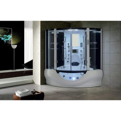 Maya Bath Valencia White 2-Person Freestanding Steam Shower 106